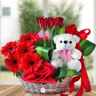Special Combo Flowers With Teddy