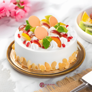 Exotic Fresh Fruit Delight Cake
