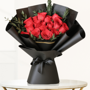 Elegant 12  Red Rose Bouquet