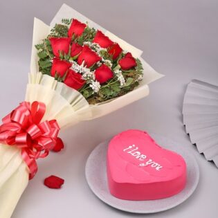 Velvet Roses & Luxe Chocolate Heart