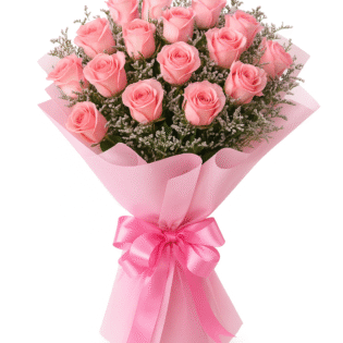Elegant Pink Roses Bouquet